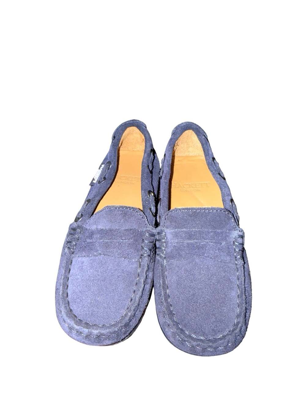 Kids Hackett London Blue Suede Loafers Driving Shoes Size US 9.5